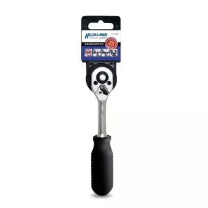 Grzechotka 1/4", 45T, CRV 6140, prosta jedno-mater.uchwyt Dedra