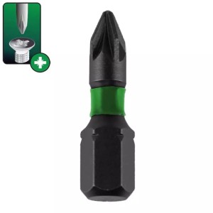 Końcówki wkrętakowe udarowe Pozidriv PZ2x25mm, 10szt box Dedra
