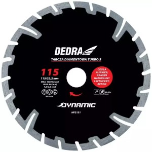 Tarcza diamentowa TURBO S 125mm/22.2mm Dynamic Dedra