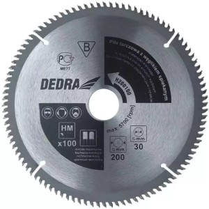 Piła tarczowa do alum.100z śr.250mmx30 Dedra