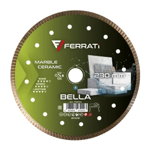 Tarcza diamentowa tnąca 230mm BELLA na mokro Ferrati