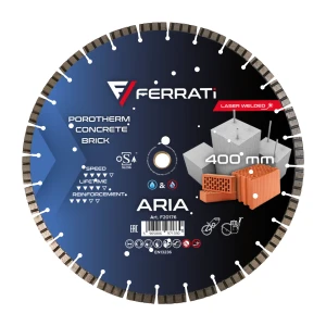 Tarcza diamentowa tnąca 400mm ARIA na mokro sucho Ferrati