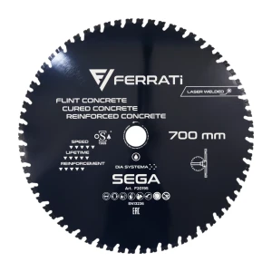 Tarcza diamentowa tnąca 700mm SEGA na mokro Ferrati
