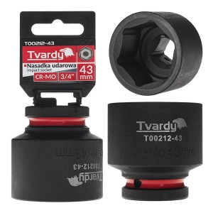 Nasadka udarowa stalowa CR-MO 3/4" 6-kąt 43mm  Tvardy