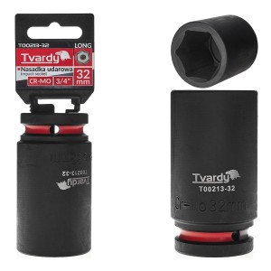 Nasadka udarowa stalowa CR-MO długa 3/4" 6-kąt 32mm  Tvardy