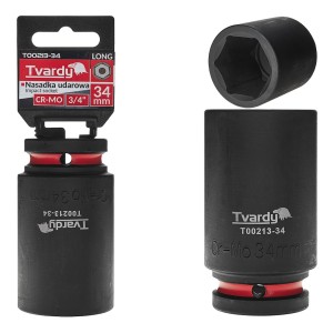Nasadka udarowa stalowa CR-MO długa 3/4" 6-kąt 34mm  Tvardy