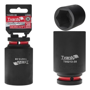 Nasadka udarowa stalowa CR-MO długa 3/4" 6-kąt 38mm R Tvardy