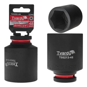 Nasadka udarowa stalowa CR-MO długa 3/4" 6-kąt 48mm  Tvardy