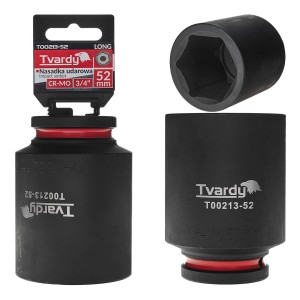 Nasadka udarowa stalowa CR-MO długa 3/4" 6-kąt 52mm  Tvardy