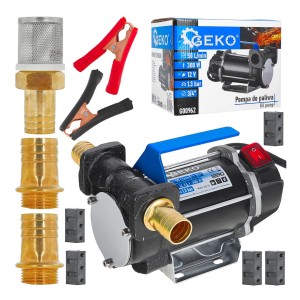 Pompa do paliwa 12V wydajny silnik 300W BIG zasysanie do 3m Geko