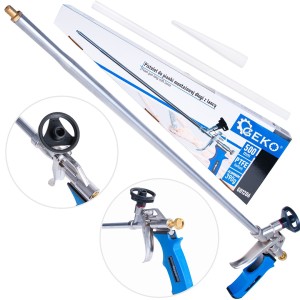Pistolet do pianki montażowej aluminiowy długi z lancą 50cm Geko