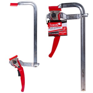 Ścisk stolarski ślusarski zapadkowy kuty typu F 200x80mm Tvardy