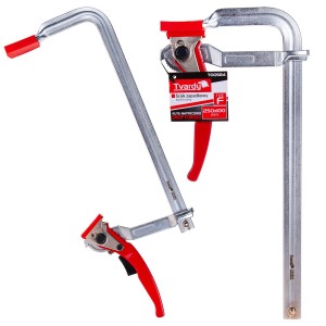 Ścisk stolarski ślusarski zapadkowy kuty typu F 250x100mm Tvardy
