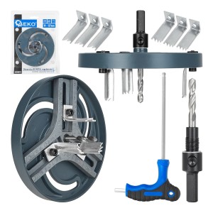 Otwornica regulowana 19-127mm BI-METAL dwa moduły tnące Geko