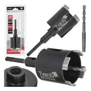 Otwornica DIAMENTOWA segmentowa 68mm turbo SDS Plus M16 do betonu ceramiki Tvardy