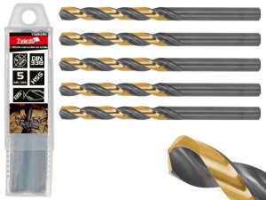 Wiertło czarno-złote do metalu ze stali szybkotnącej HSS 9.50mm Tvardy