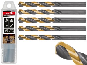 Wiertło czarno-złote do metalu ze stali szybkotnącej HSS 10.00mm Tvardy