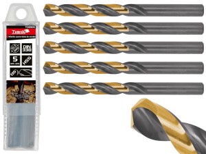Wiertło czarno-złote do metalu ze stali szybkotnącej HSS 10. Tvardy