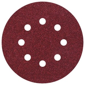 Papier szlifierski 125 mm Wolfcraft - gr. 60, perforowany, na rzep [25 szt.]