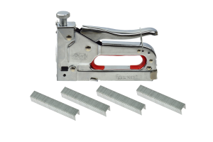 Zszywacz srebrny 4-14 mm GEKO + zszywki 1000 sztuk gratis