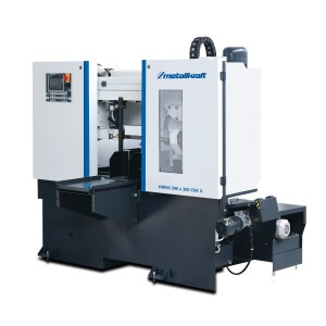 W pełni automatyczna dwukolumnowa pozioma piła taśmowa do metalu Metallkraft  HMBS 300 x 300 CNC X