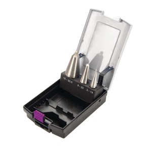 Zestaw wierteł stożkowych do blachy Optimum  HSS, 3-częściowy, 3 - 30,5 mm